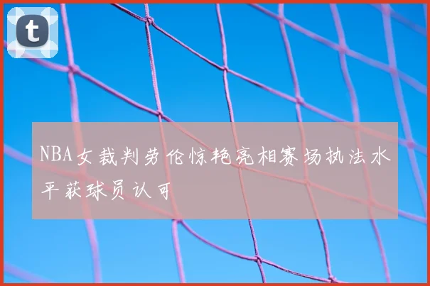 NBA女裁判劳伦惊艳亮相赛场执法水平获球员认可